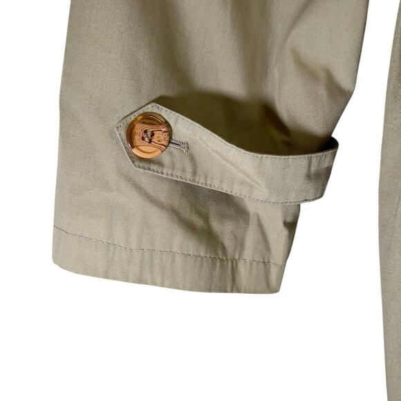 VTG Accents On Outerwear Mens Tan Double Breasted Trench Coat Removable Liner 38 - Picture 9 of 16